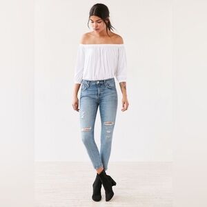 Agolde Sophie Distressed Skinny High Rise Jeans size 24